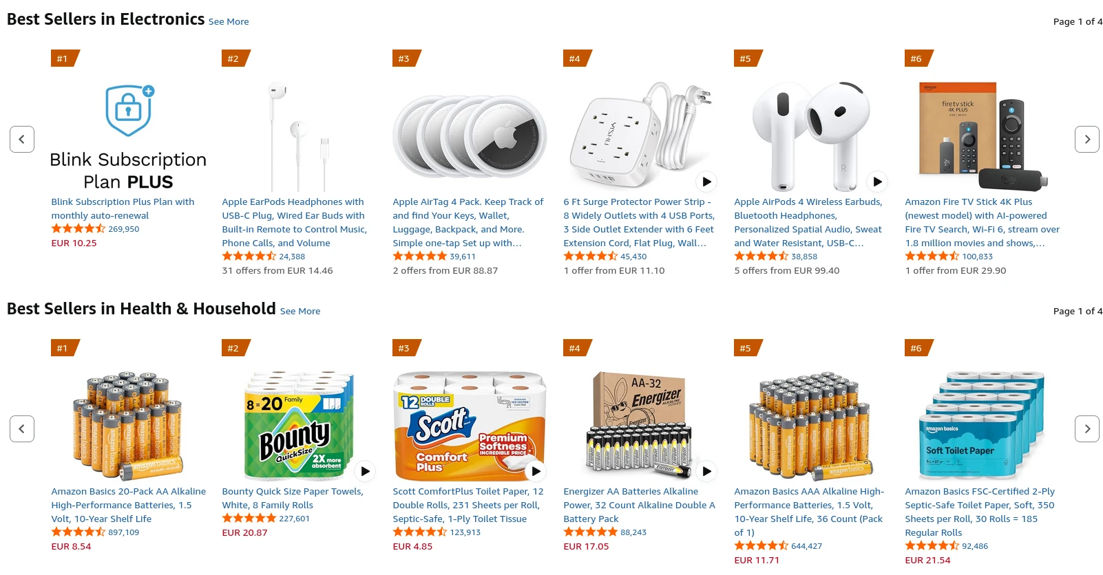 Amazon bestseller products